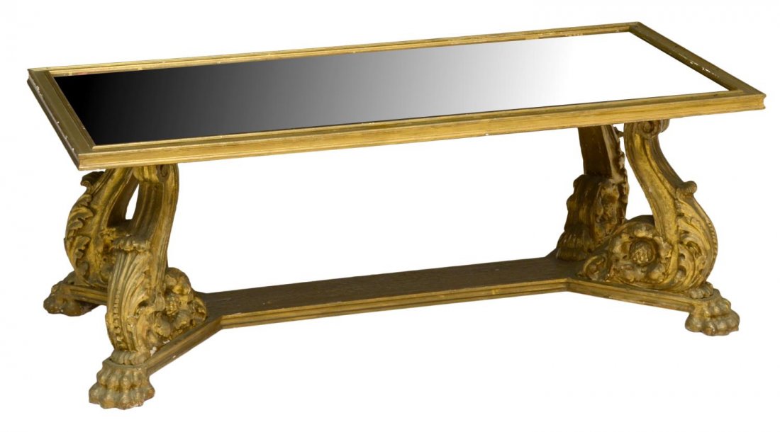 FRENCH CARVED GILTWOOD SOFA TABLE (1 of 2)