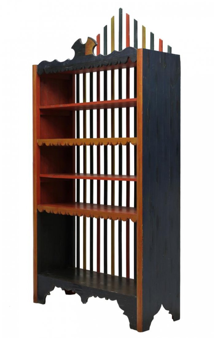 POLYCHROME BOOKCASE OR DISPLAY SHELVES (1 of 3)