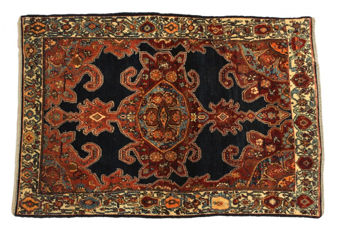 PERSIAN HAMADAN HAND TIED RUG, 6'2" x 4'3" (1 of 2)