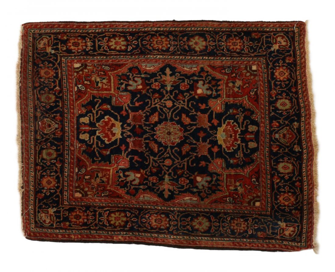 PERSIAN SAROUKH JOZAN WOOL RUG, 2'5" x 1'11" (1 of 3)