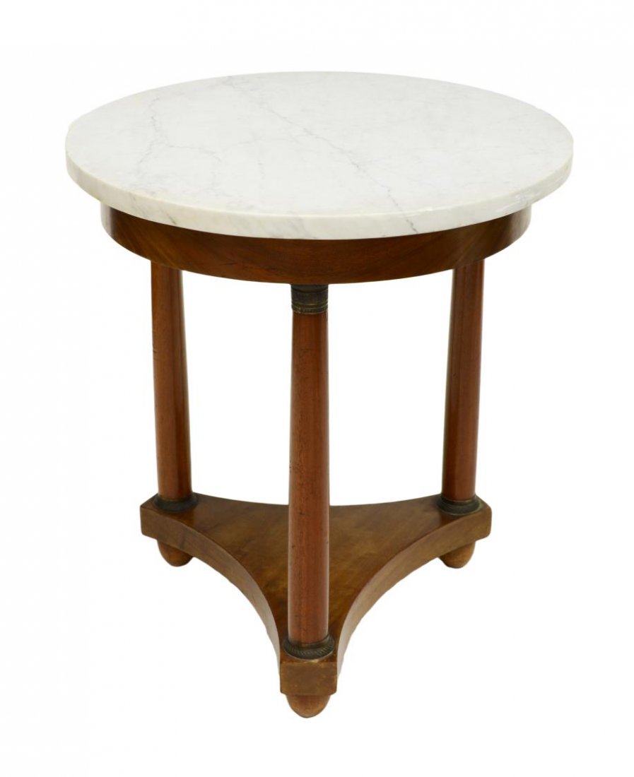 FRENCH EMPIRE STYLE MARBLE OCCASIONAL TABLE (1 of 3)