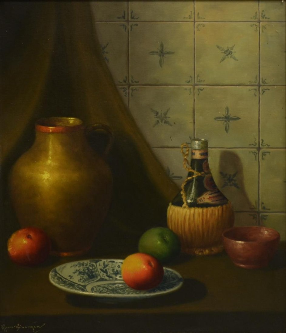 FRAMED STILL LIFE SIGNED PAINTING (1 of 3)