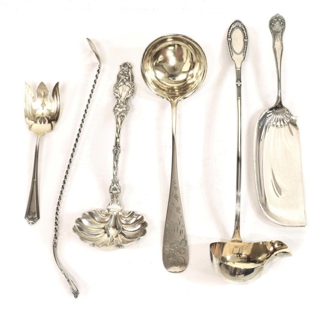 (6) 800 & STERLING SILVER LADLES & SERVICEWARE (1 of 8)