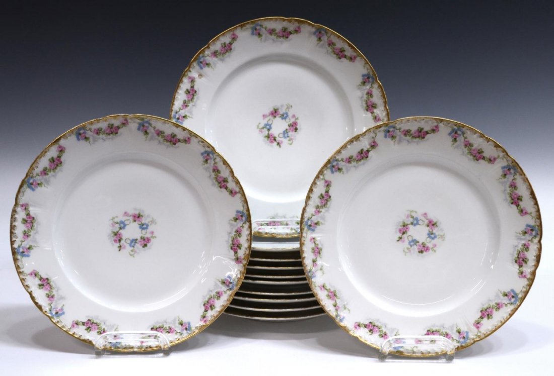 (12) FRENCH HAVILAND LIMOGES SERVICE PLATES (1 of 5)