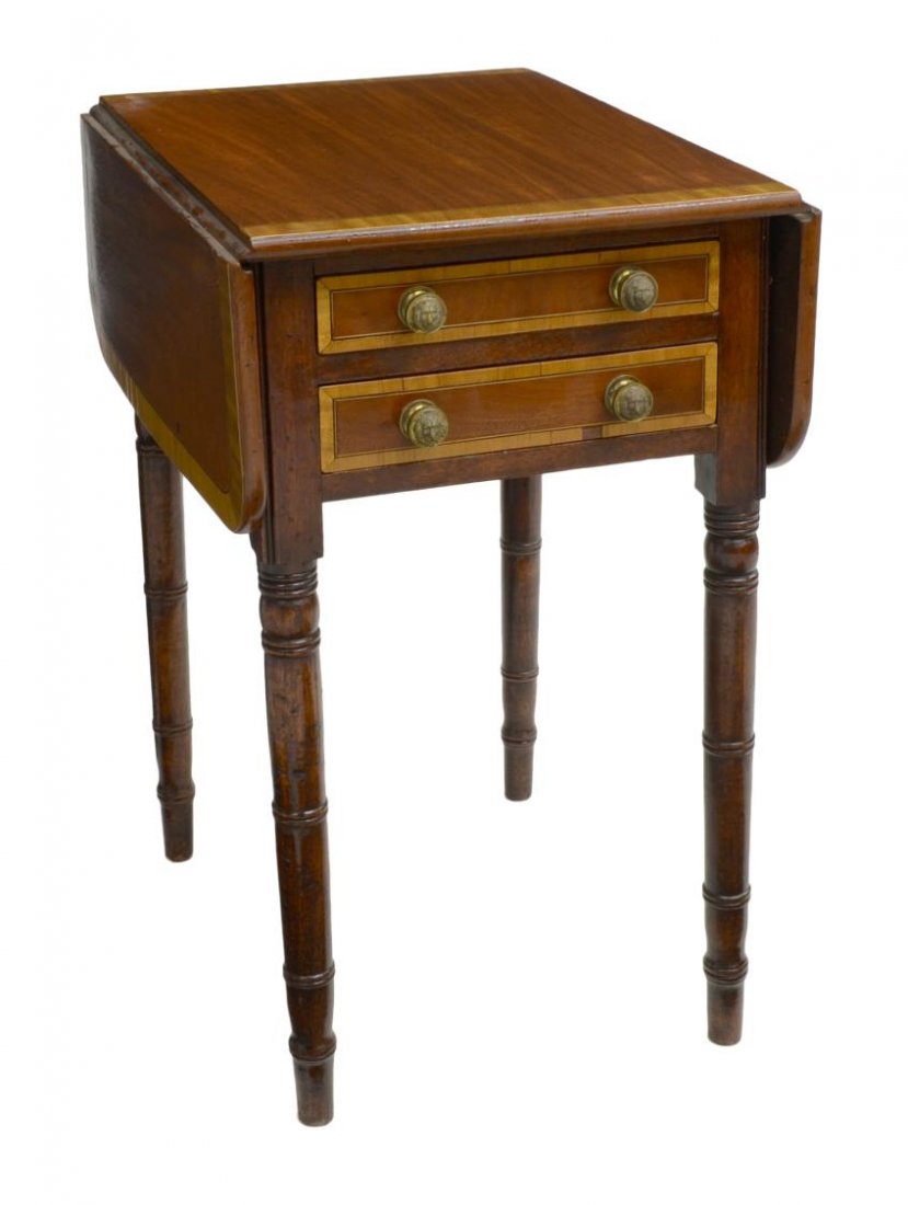 AMERICAN MAHOGANY DROP LEAF WORK TABLE (1 of 3)