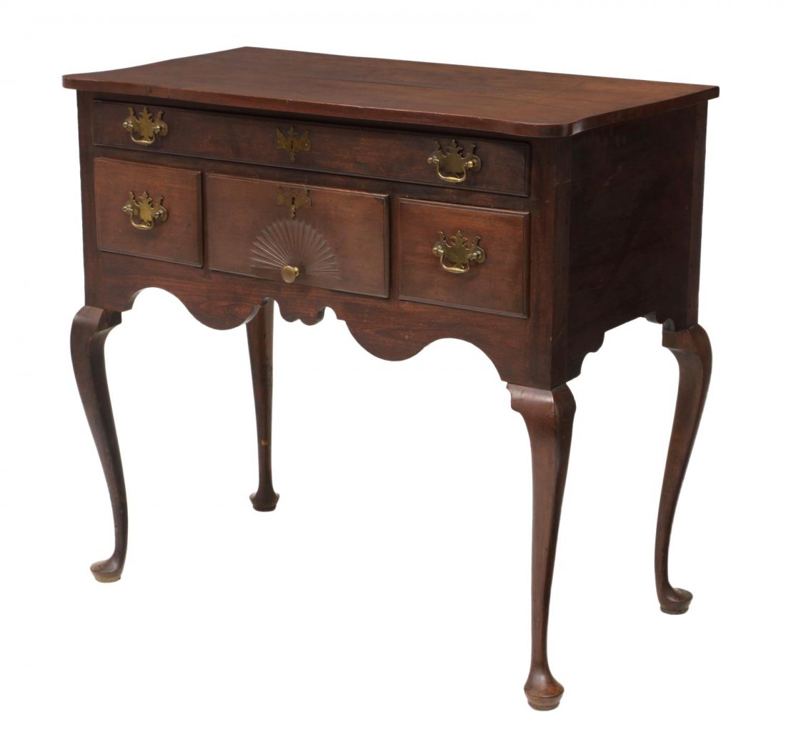 AMERICAN QUEEN ANNE LOWBOY, 19TH C. (1 of 8)
