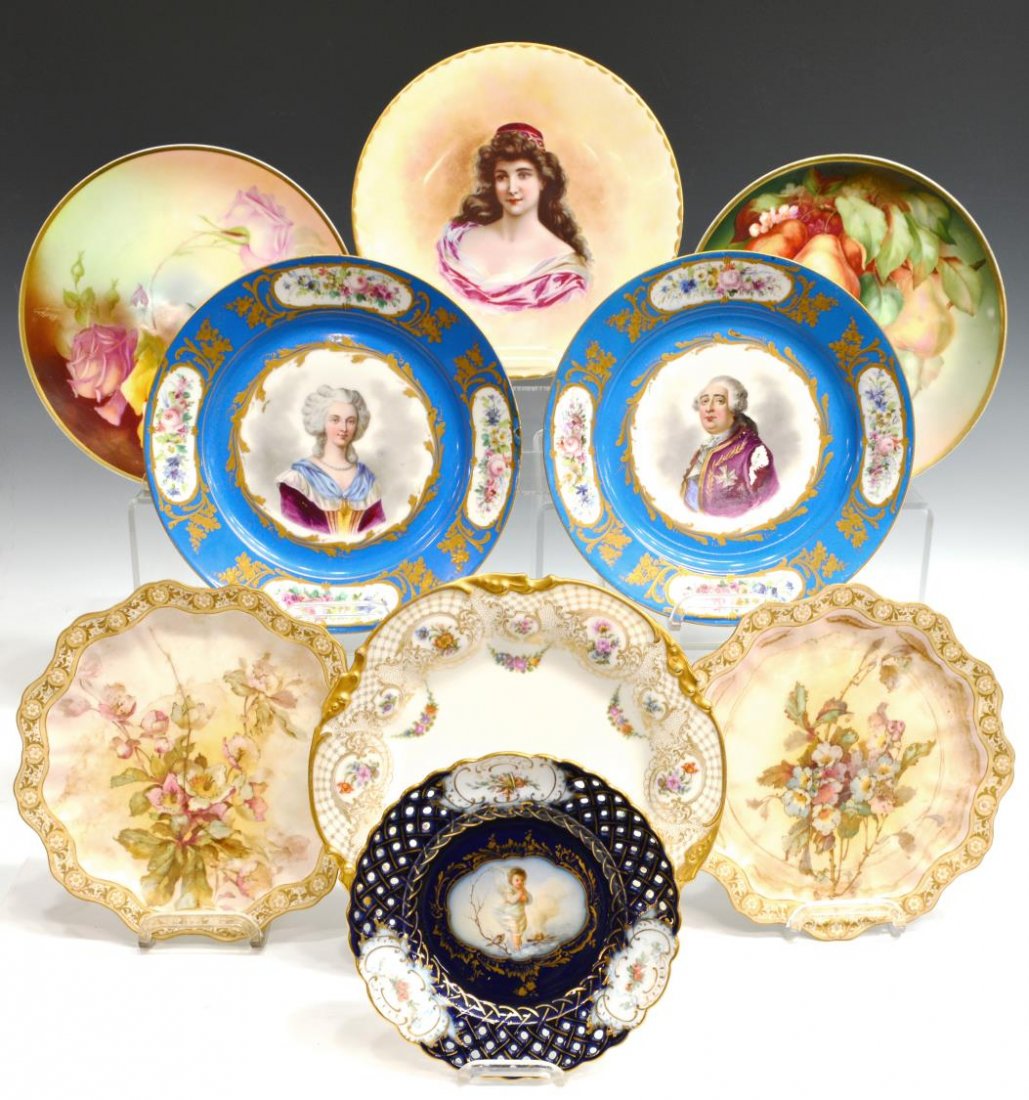 (9) ENGLISH & CONTINENTAL PORCELAIN CABINET PLATES (1 of 7)