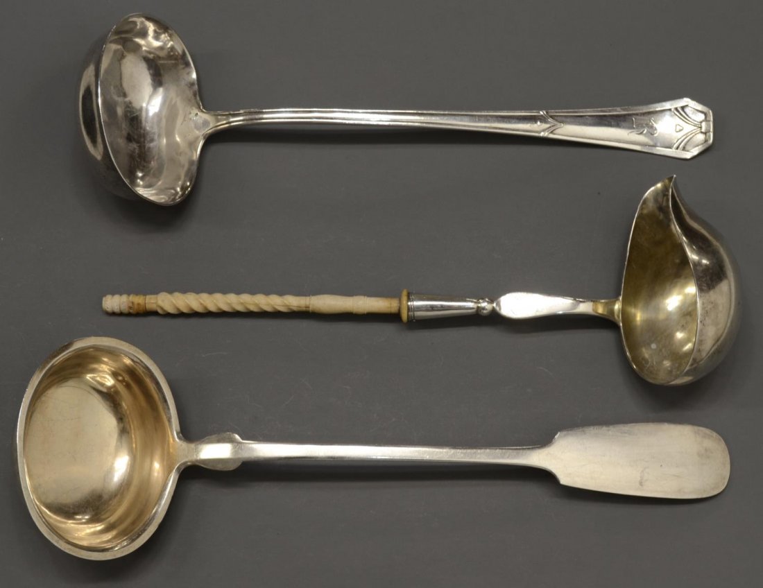(3) ANTIQUE PROLL & OTHER GERMAN SILVER LADLES (1 of 8)