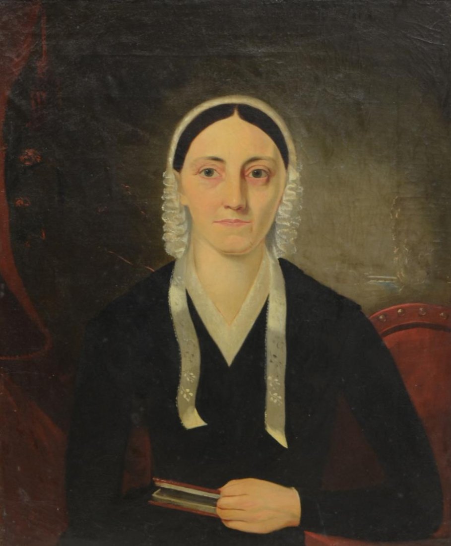 AMERICAN SCHOOL MID 19TH C. PAINTING ON CANVAS (1 of 3)