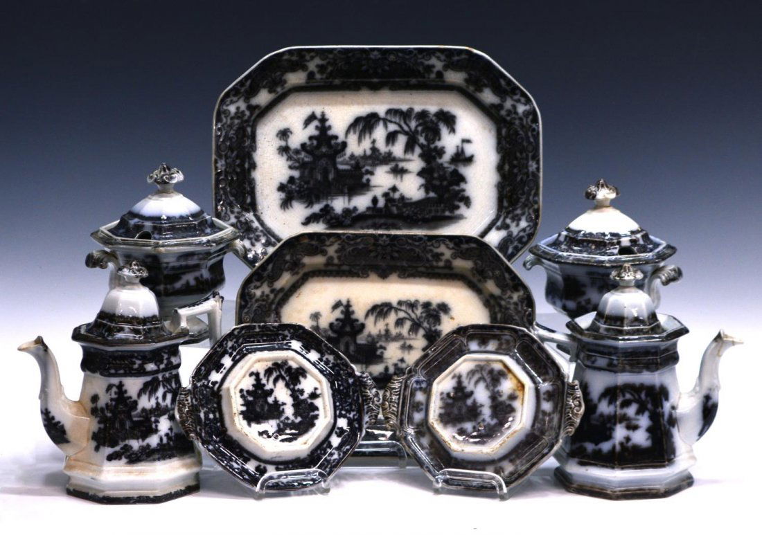 (8) 19TH C ENGLISH COREAN MULBERRY FLOW IRONSTONE (1 of 7)