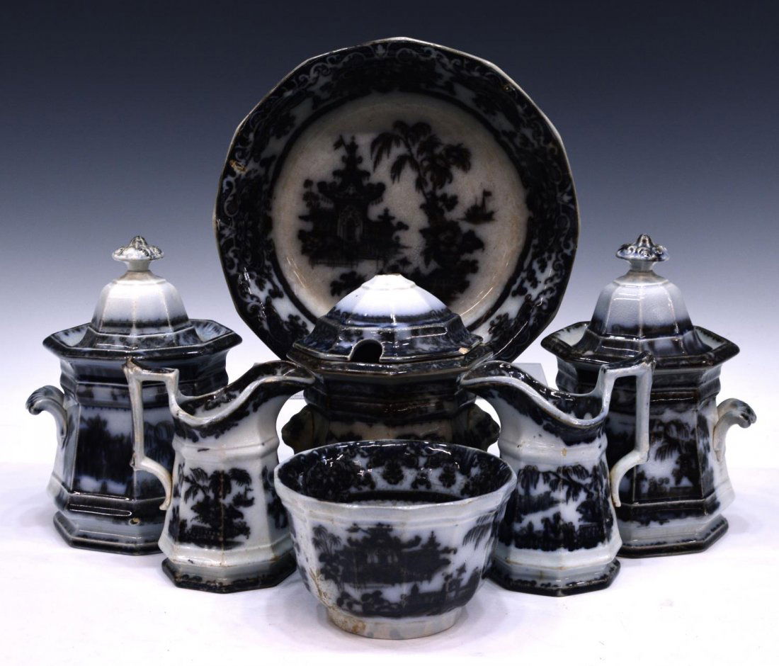 (7) 19TH C ENGLISH COREAN MULBERRY FLOW IRONSTONE (1 of 6)