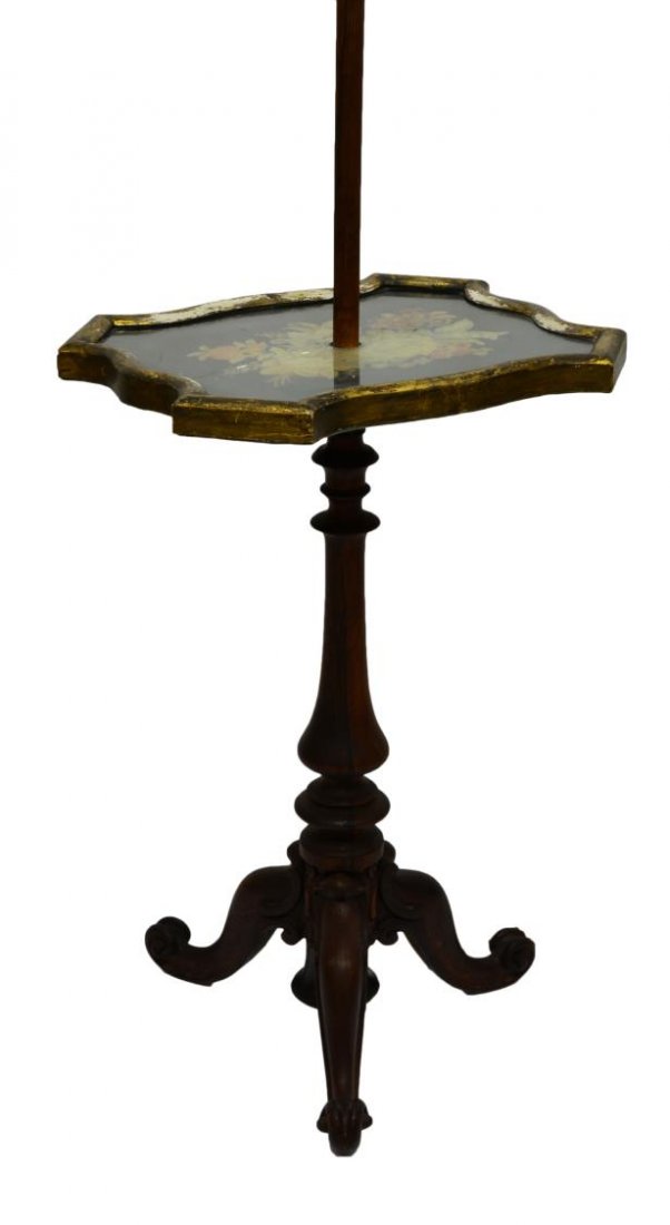 19TH C. POLE SCREEN STANDING FLOOR LAMP (1 of 2)