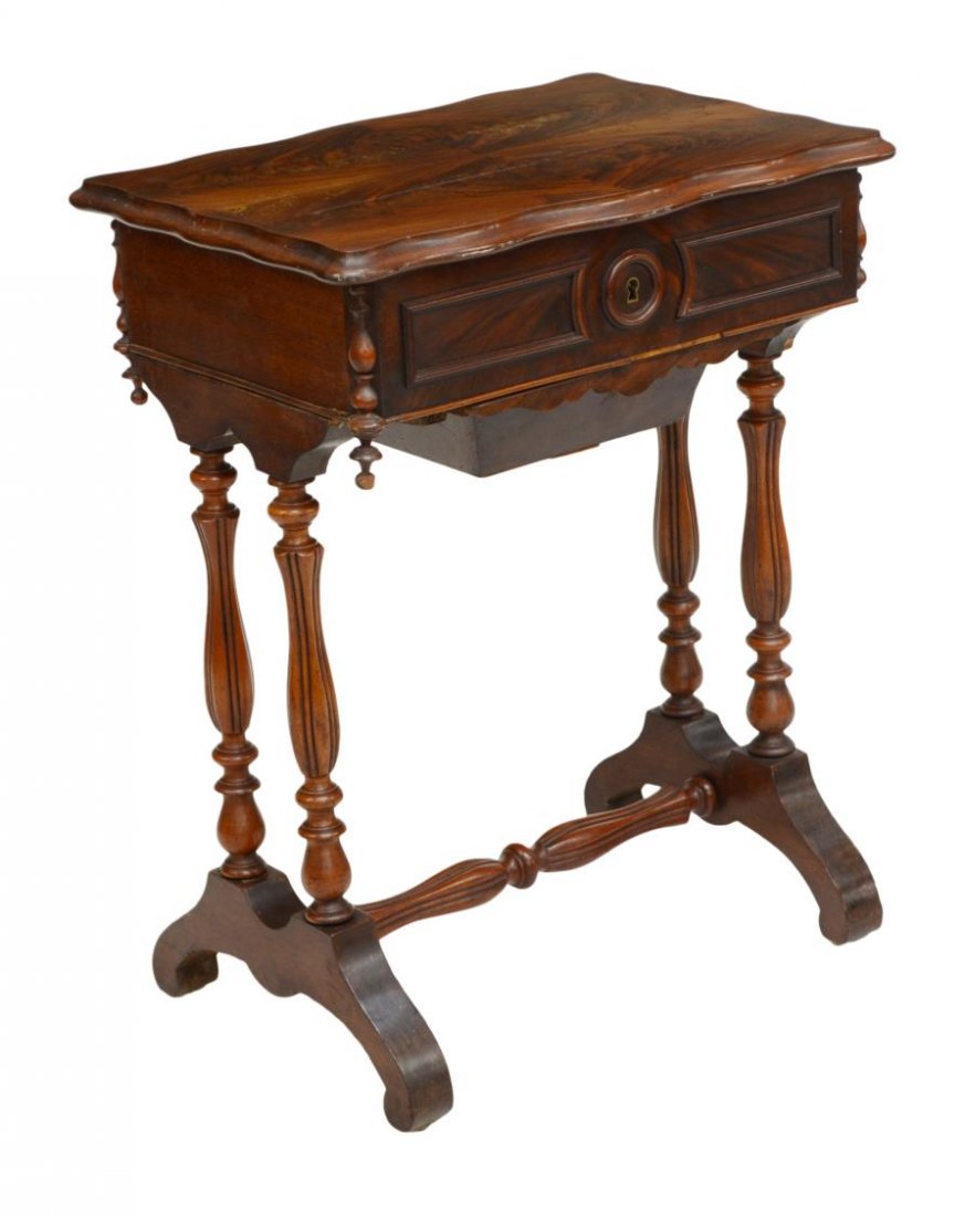 AMERICAN MAHOGANY SEWING TABLE (1 of 3)