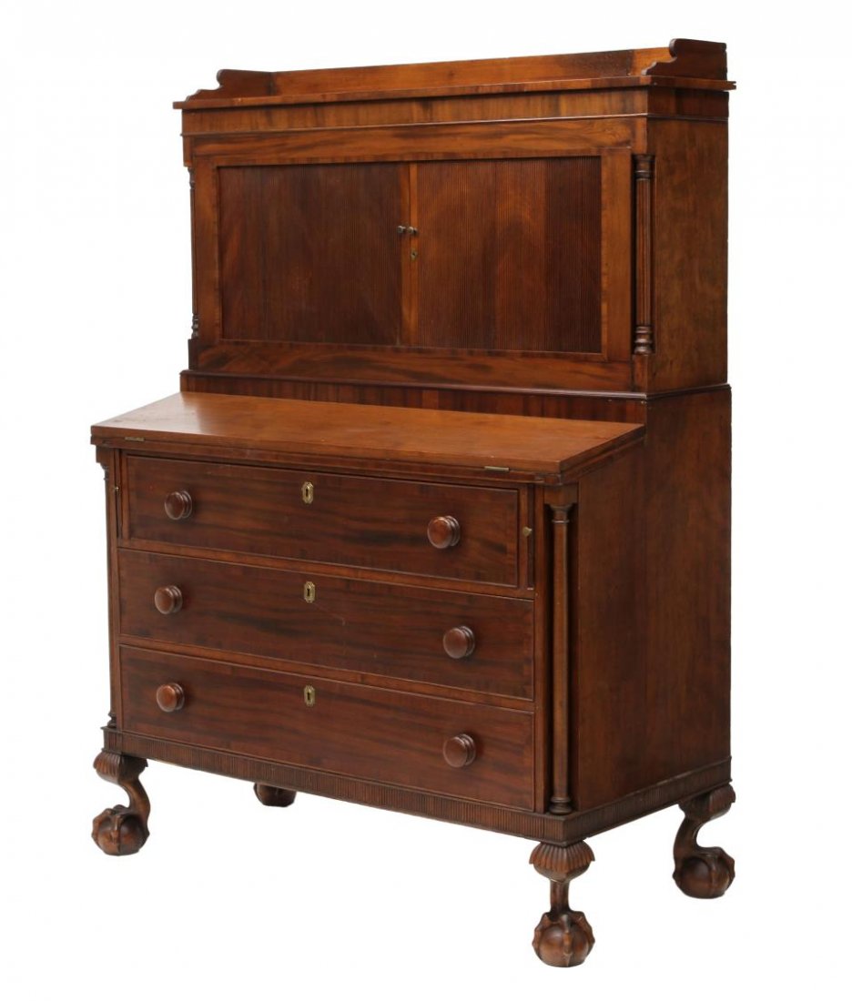 AMERICAN MAHOGANY TAMBOUR SECRETARY BUREAU (1 of 5)