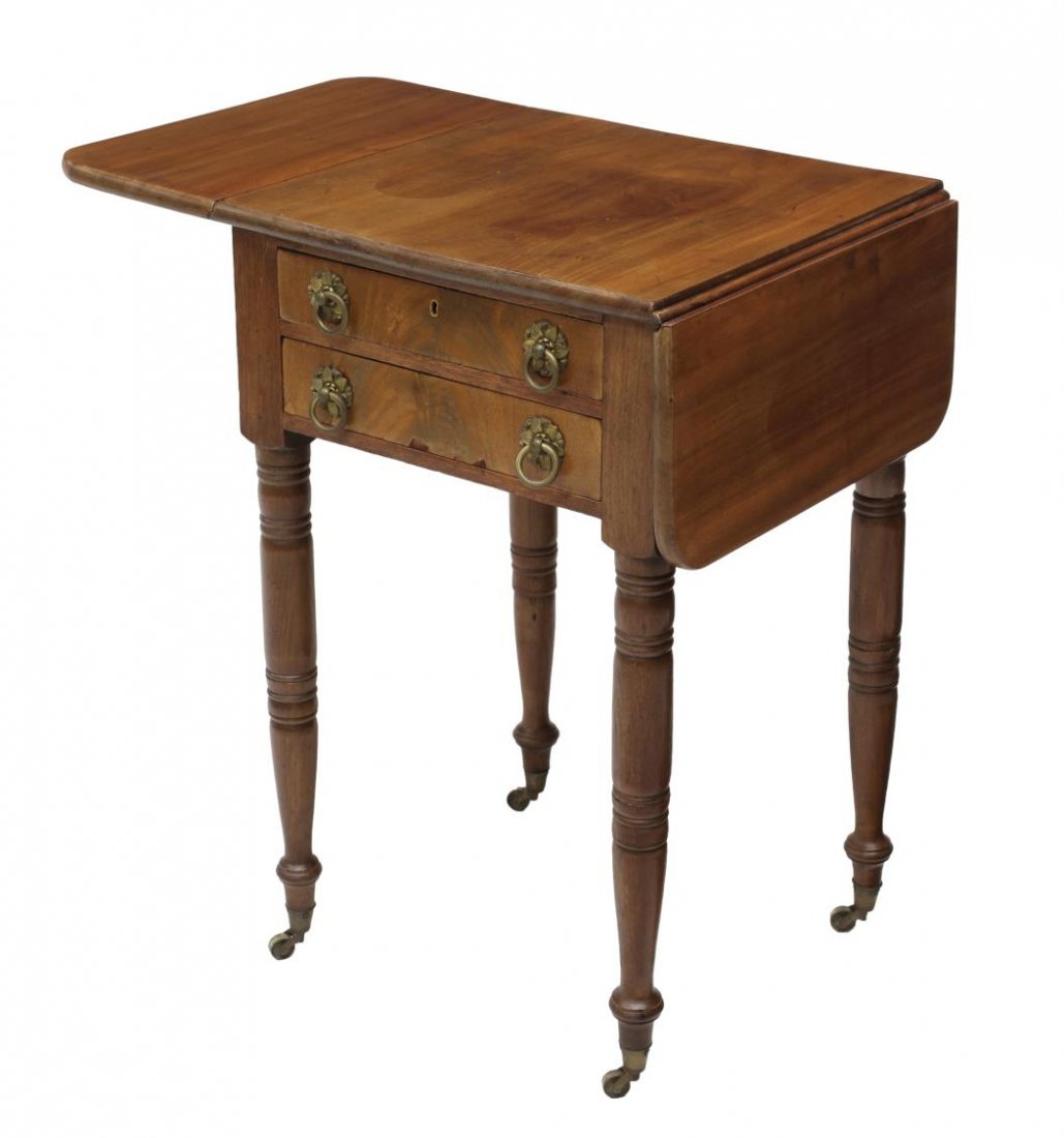 AMERICAN CHERRYWOOD DROP SIDE WORK TABLE (1 of 4)