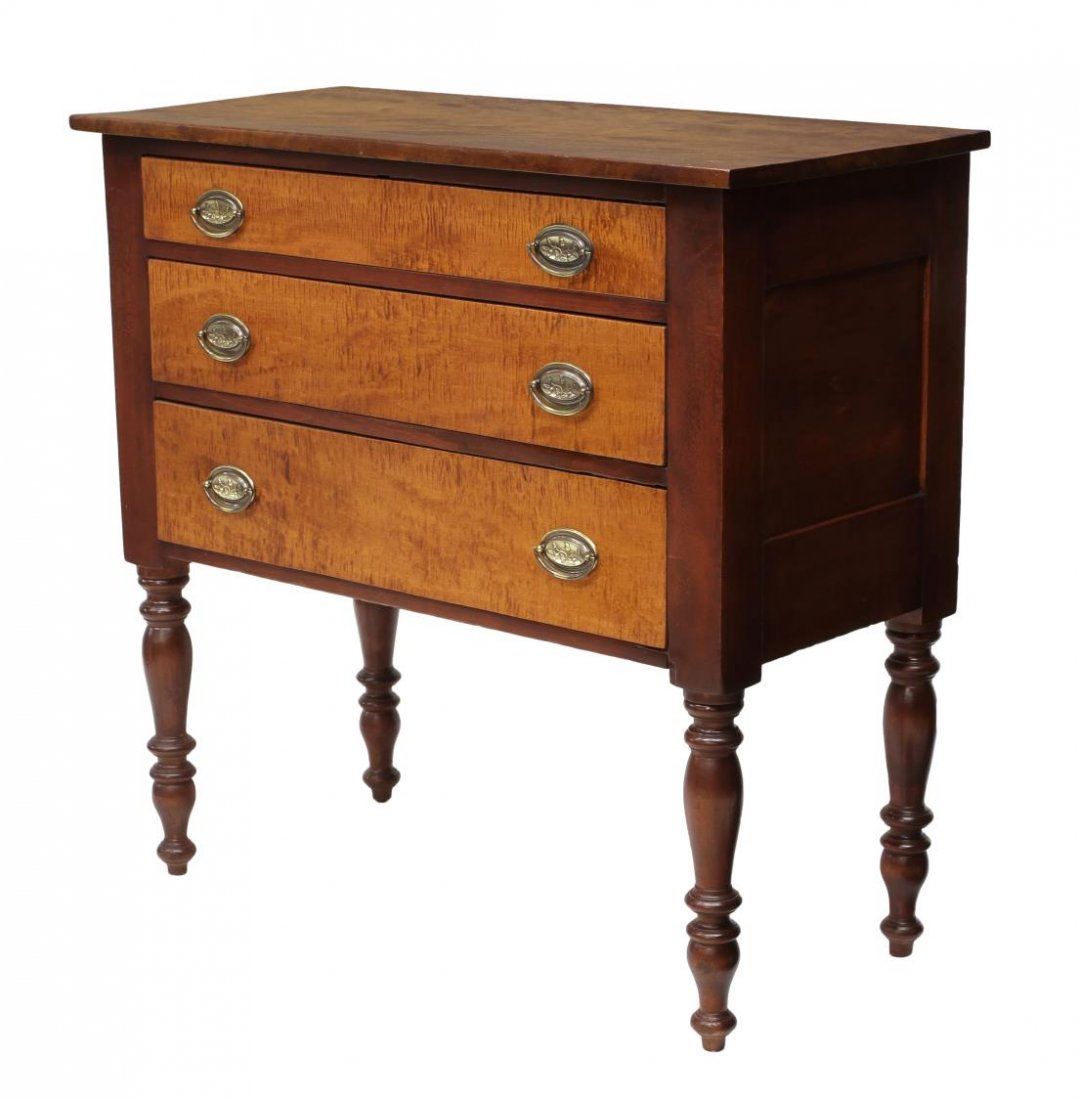 AMERICAN MAPLE THREE DRAWER CHEST (1 of 4)