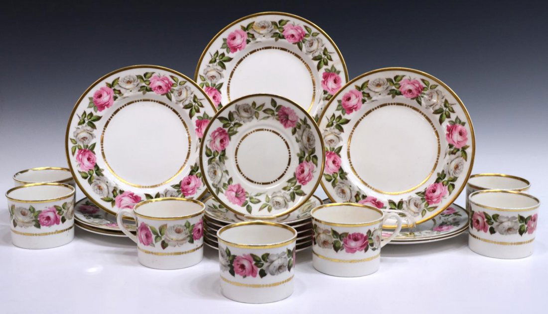 (21) ROYAL WORCESTER ROYAL GARDEN DESSERT SET (1 of 6)