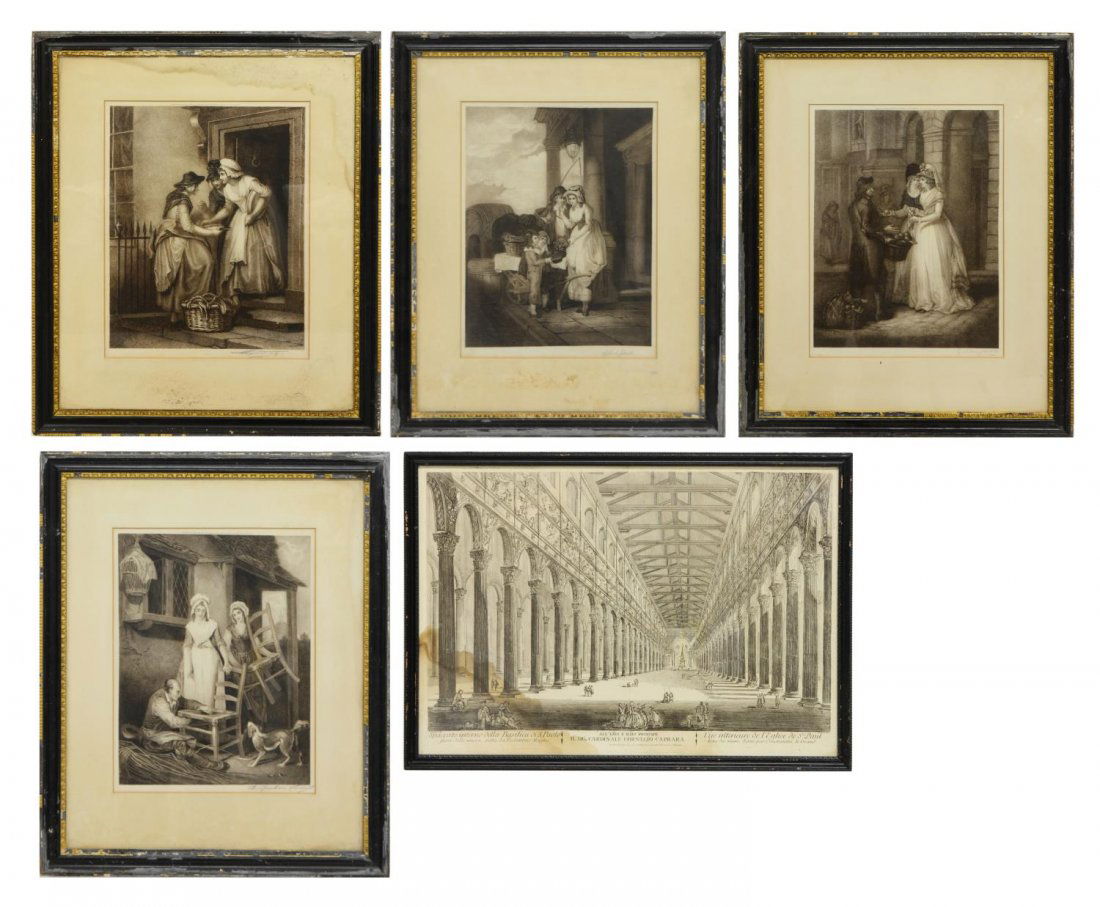 (5) FRAMED CONTINENTAL & ENGLISH PRINTS (1 of 10)