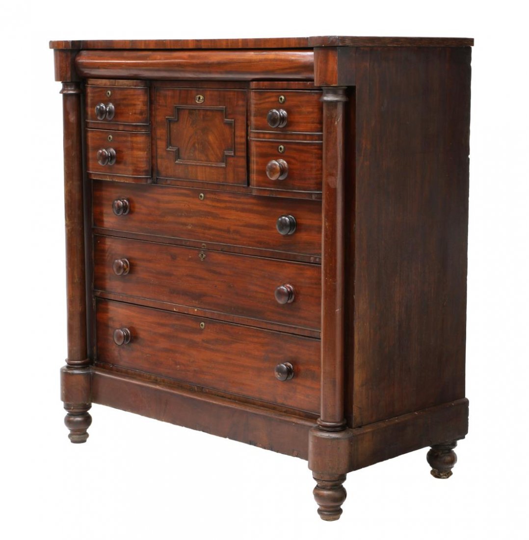 LARGE VICTORIAN MAHOGANY CHEST OF DRAWERS (1 of 4)