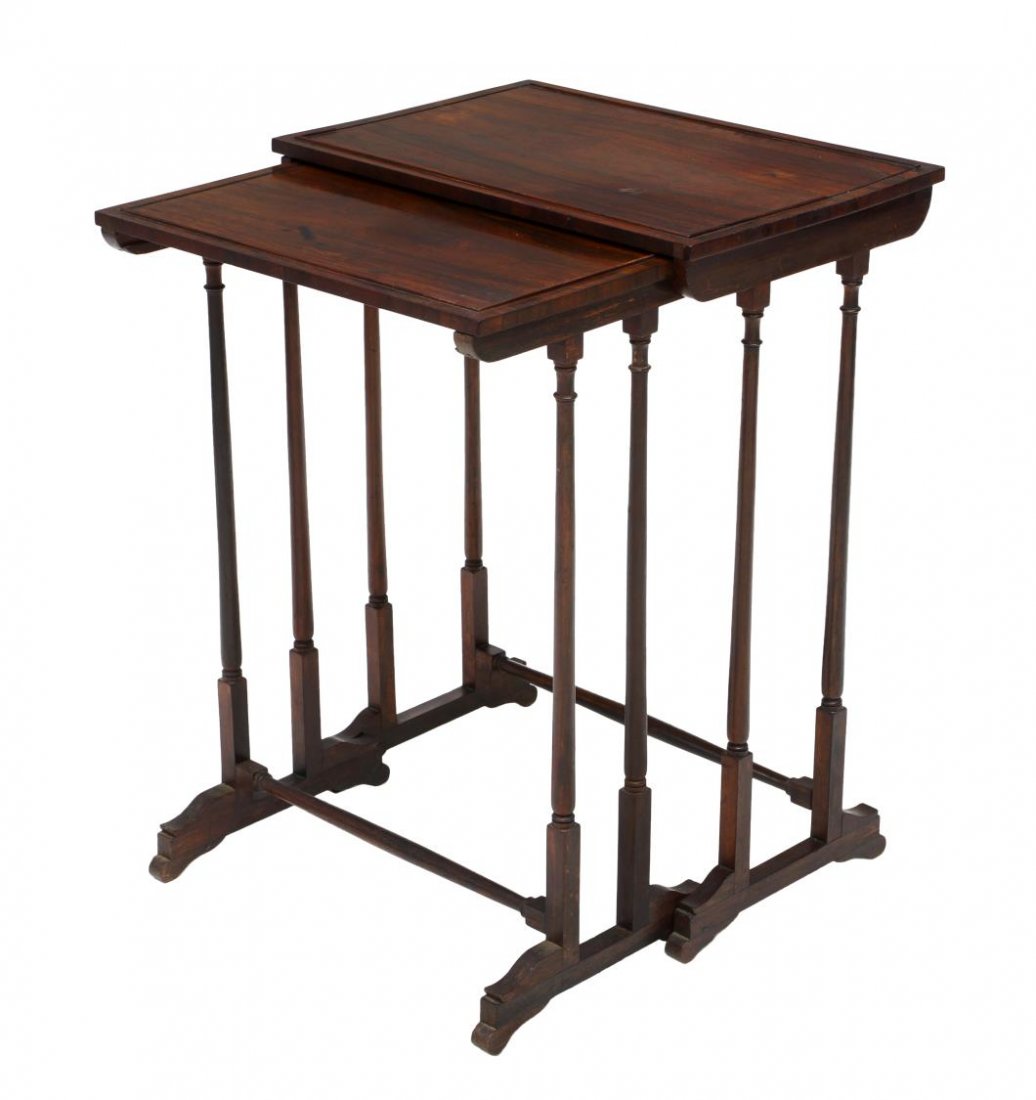 (2) ROSEWOOD NESTING TABLES (1 of 4)