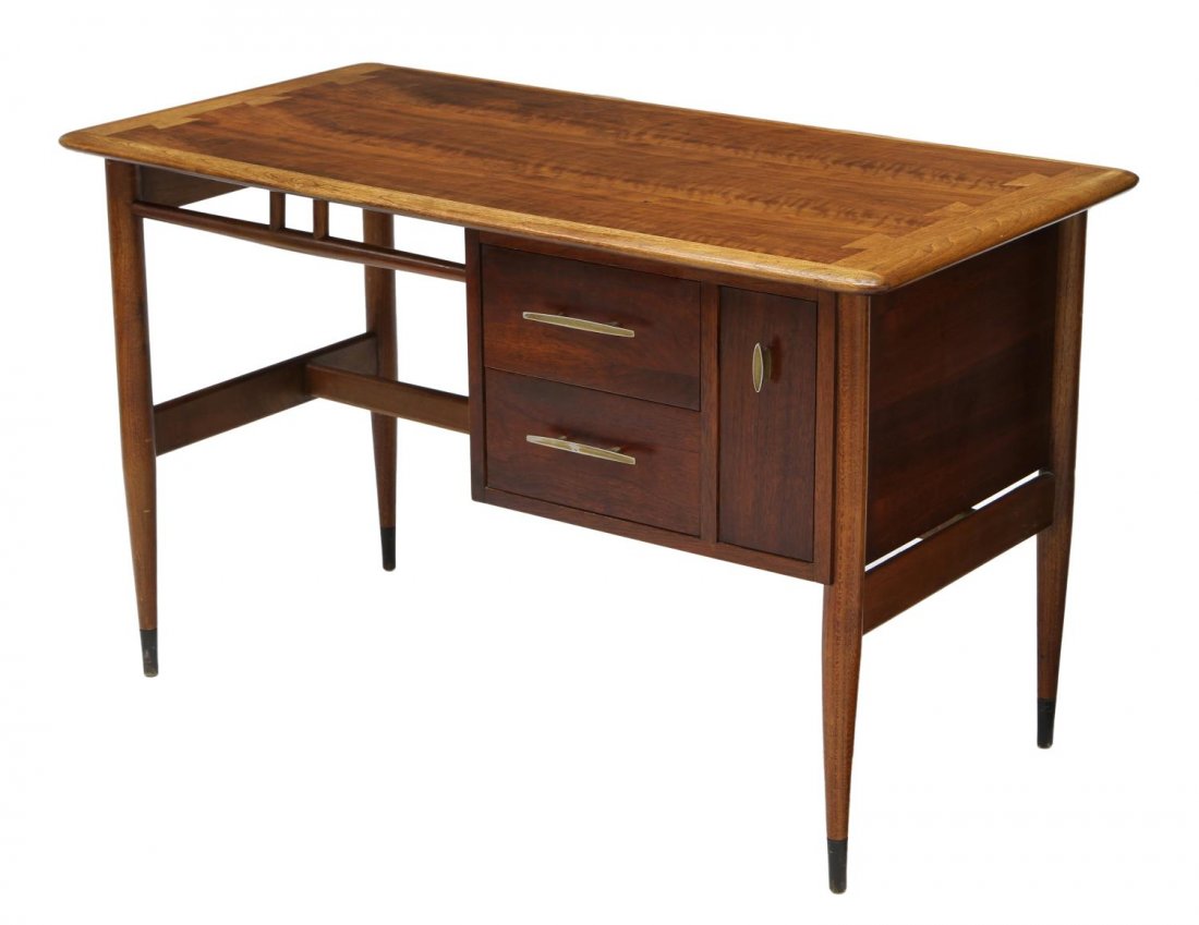 LANE MID-CENTURY MODERN WALNUT WRITING DESK (1 of 5)