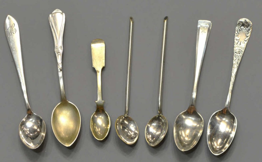 HUGE GROUP STERLING & OTHER COLLECTOR'S SPOONS (1 of 10)