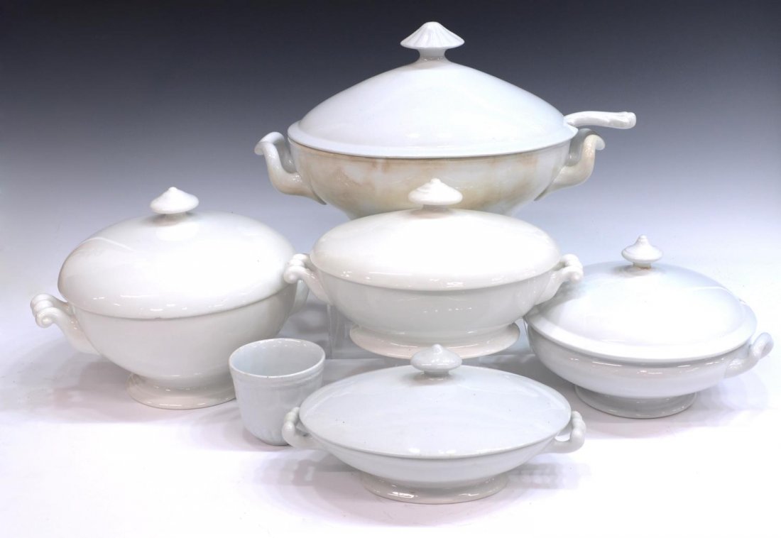 (6) GROUP WHITE ENGLISH IRONSTONE SERVICEWARE (1 of 6)