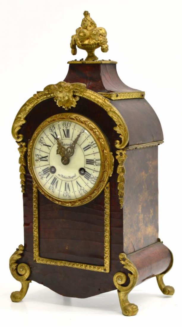 ANTIQUE FRENCH SHELL VENEER CARRAIGE CLOCK (1 of 7)