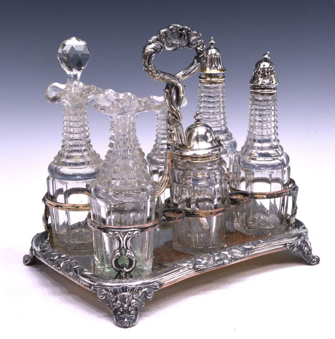 ENGLISH VICTORIAN SILVERPLATE CRUET SET (1 of 5)