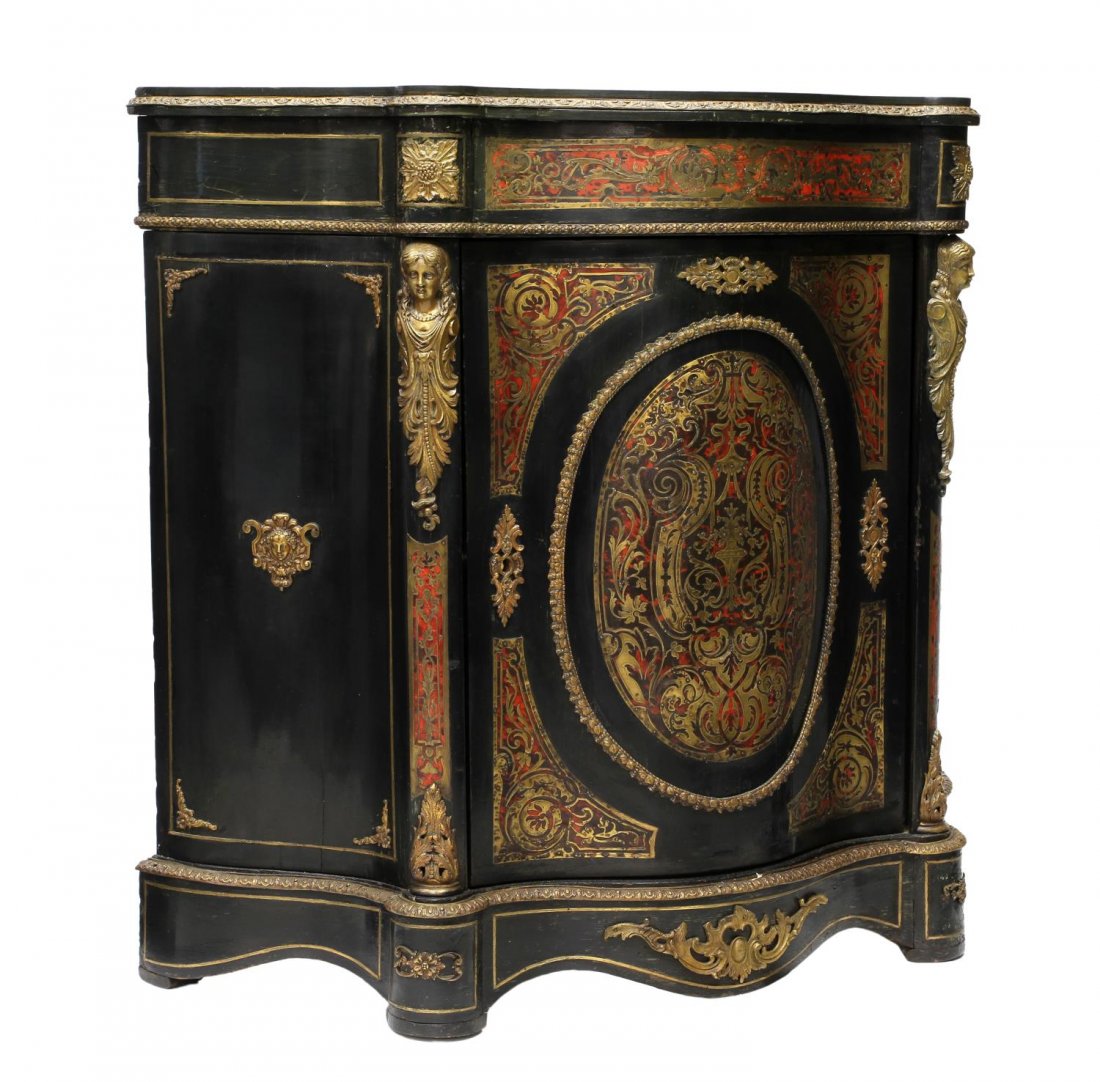 FRENCH NAPOLEON III CONSOLE CABINET (1 of 4)