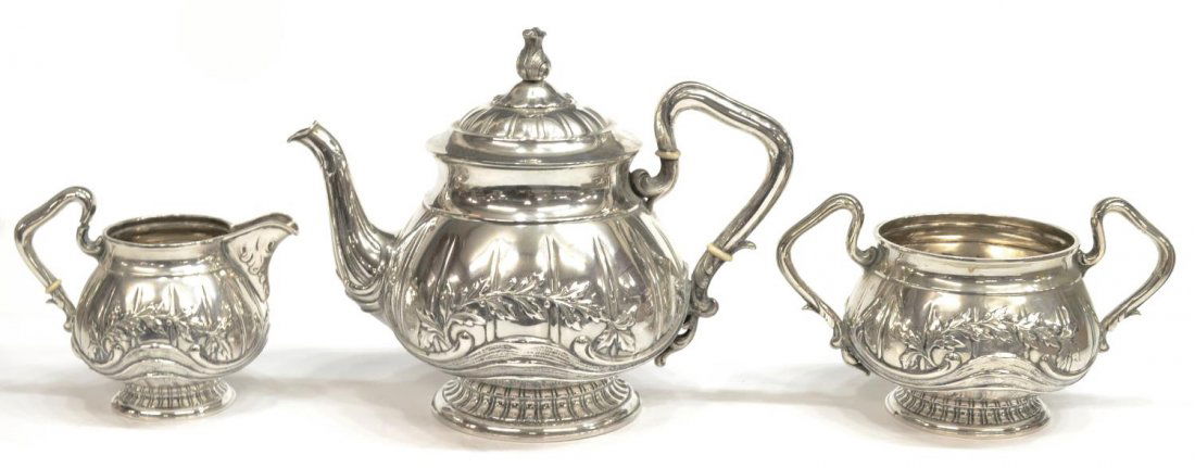 (3)AUSTRO-HUNGARIAN 800 SILVER REPOUSSE COFFEE SET (1 of 6)