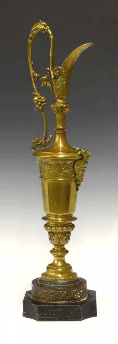 BRONZE CLASSICAL MASQUE FIGURAL EWER (1 of 2)