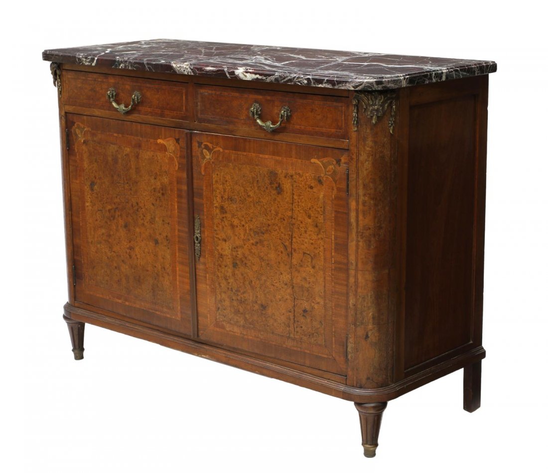 LOUIS XVI STYLE MARBLE TOP SERVER (1 of 4)