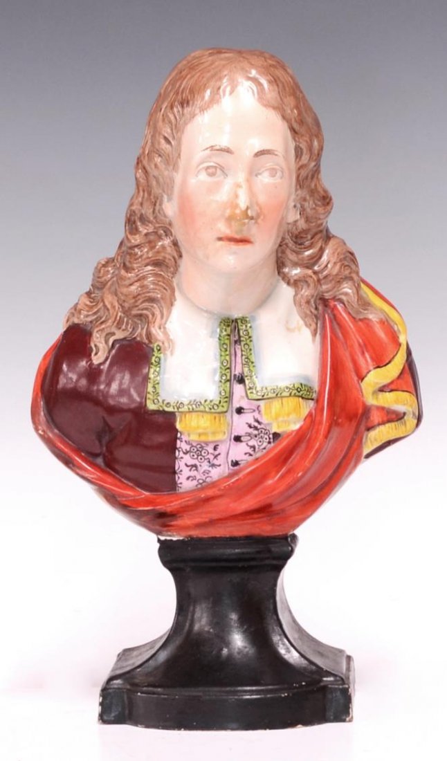 STAFFORDSHIRE TYPE CERAMIC BUST OF MILTON (1 of 4)