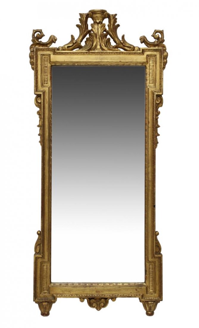 FRENCH EMPIRE RECTANGULAR WALL MIRROR, 19TH C. (1 of 3)