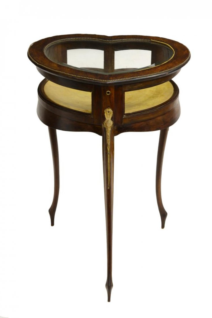 FRENCH HEART SHAPED VITRINE TABLE (1 of 3)