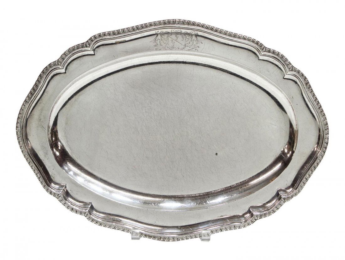 SEBASTIAN & JAMES CRESPELL STERLING SILVER SALVER (1 of 3)