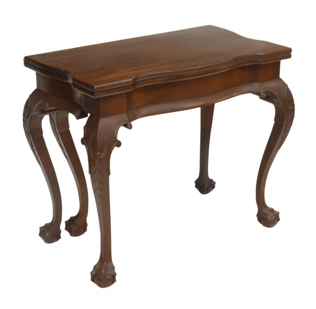 CHIPPENDALE STYLE MAHOGANY GAME TABLE (1 of 3)