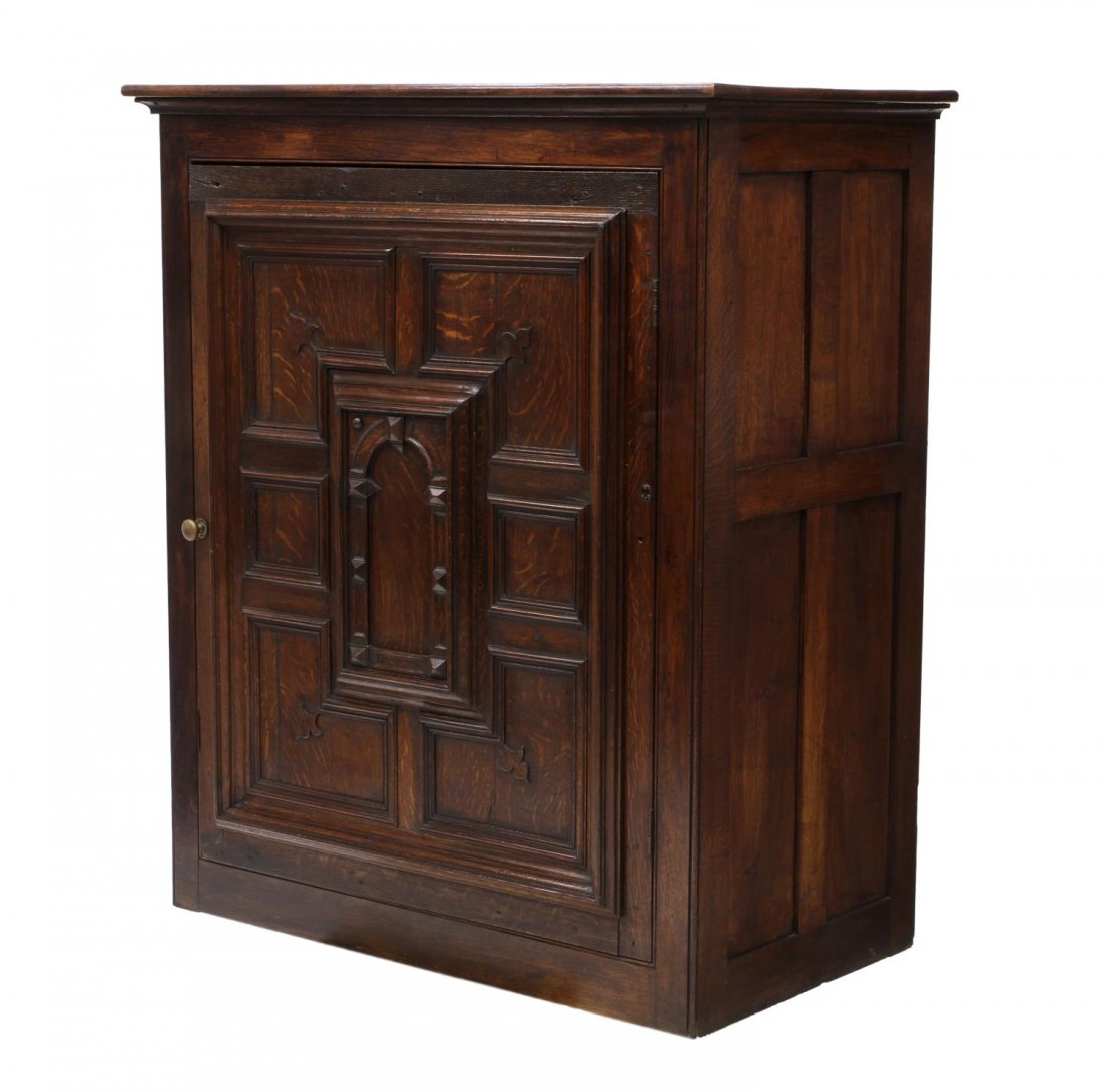 PANELED OAK CABINET (1 of 5)