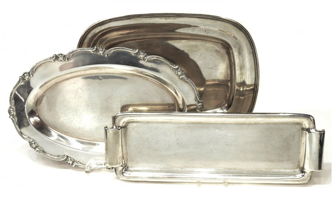 (3) STERLING SILVER SERVICE TRAYS, CAMUSSO, S KIRK (1 of 9)