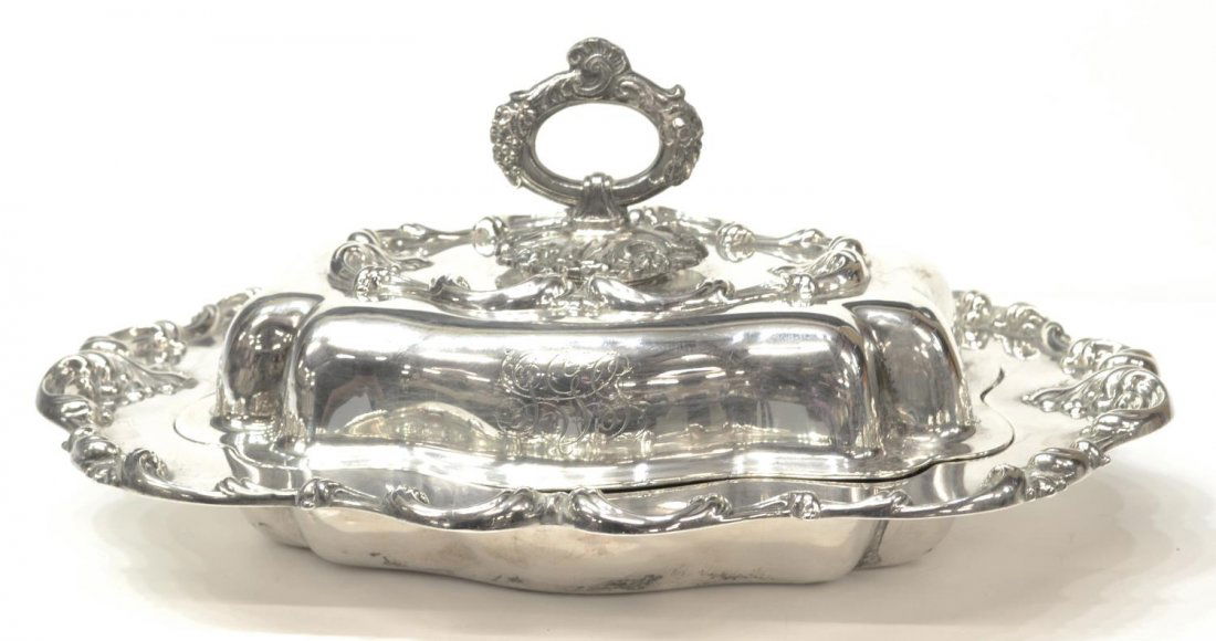 FRANK M WHITING STERLING SILVER LIDDED ENTREE DISH (1 of 5)