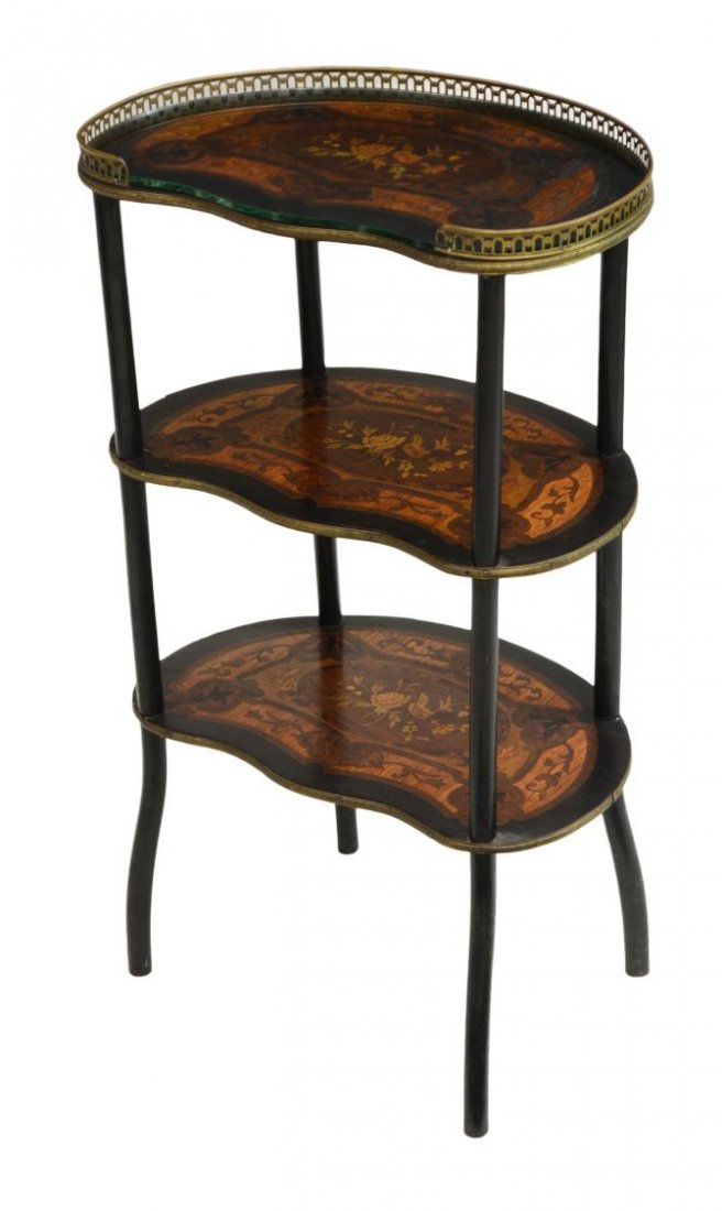 FRENCH MARQUETRY SIDE TABLE (1 of 2)