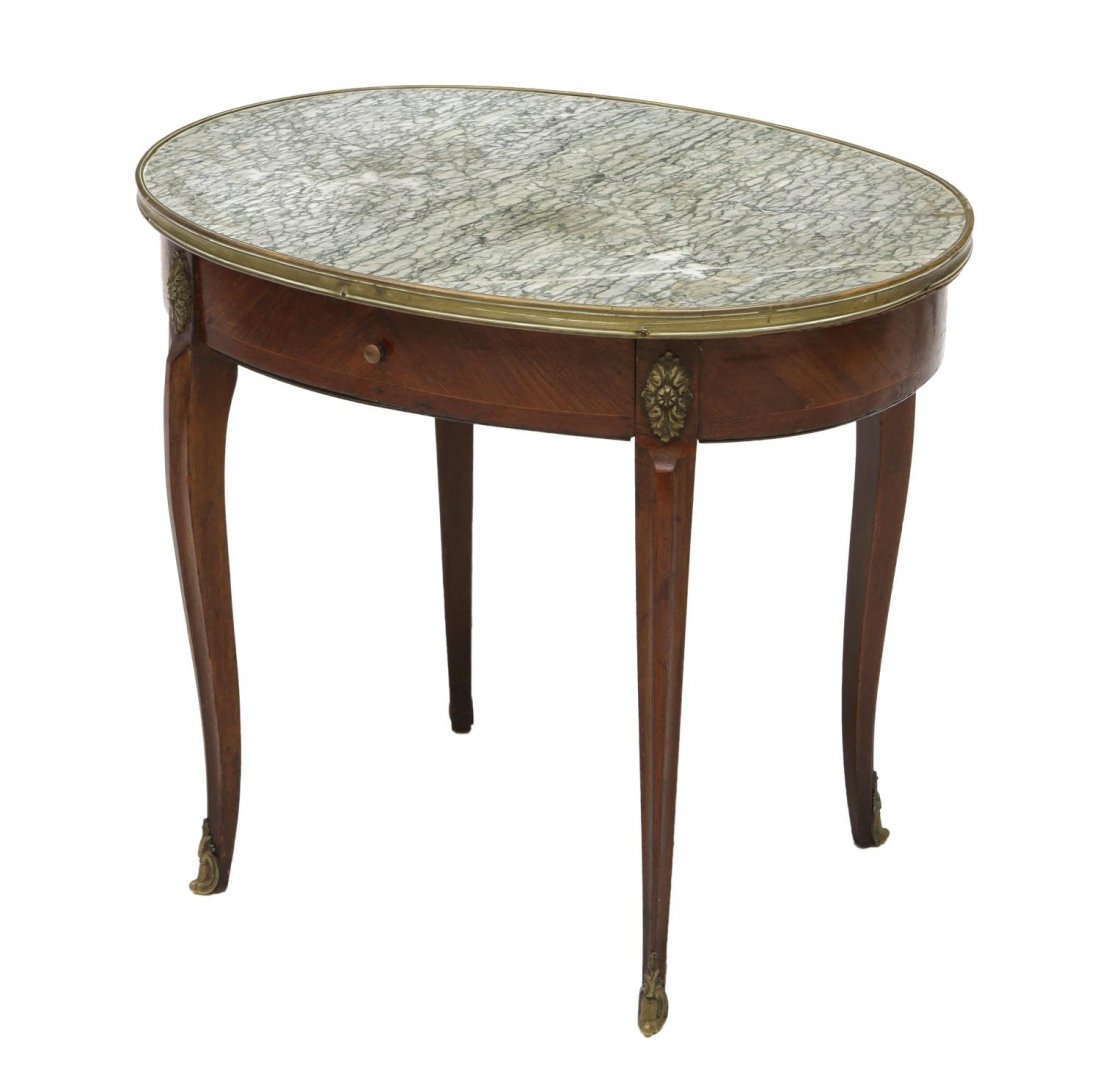 LOUIS XV STYLE MARBLE TOP SIDE TABLE (1 of 4)