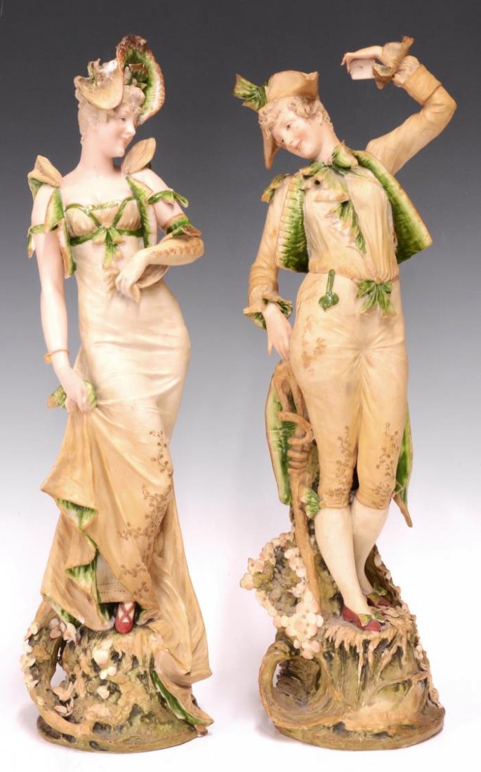 (2) AUSTRIAN PORCELAIN FIGURES, BEAUTIES (1 of 5)