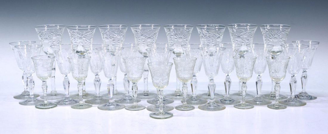 (29) COLLECTION OF PATTERNED STEMWARE & CORDIALS (1 of 8)