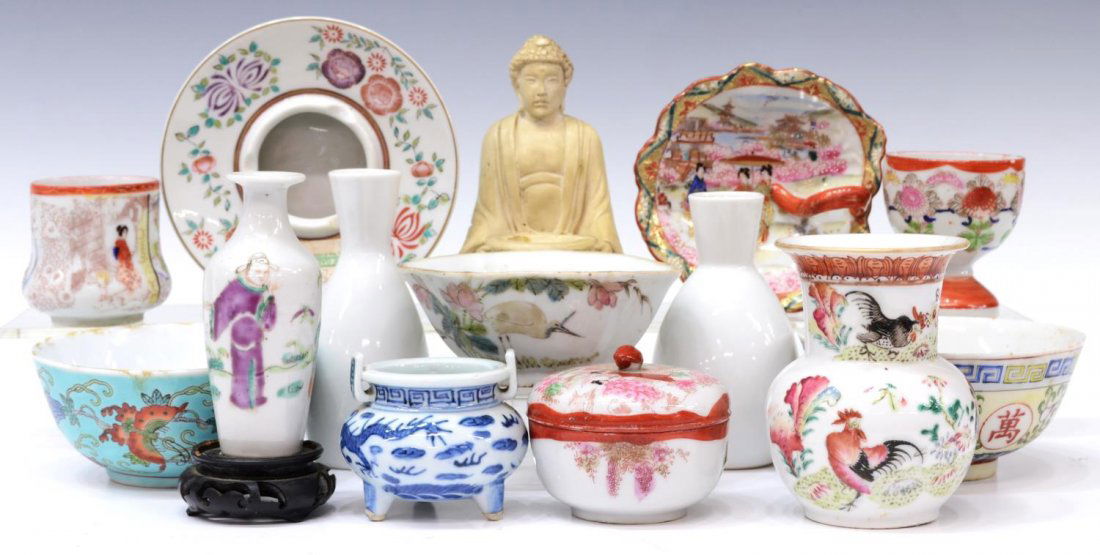(14) ASSORTED ASIAN TABLE & CABINET ITEMS (1 of 5)