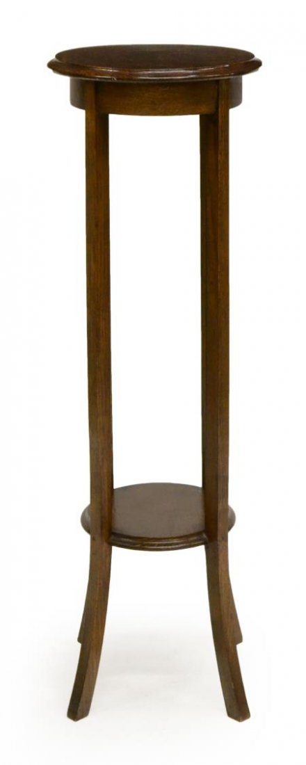 ENGLISH EDWARDIAN OAK PLANT STAND (1 of 2)