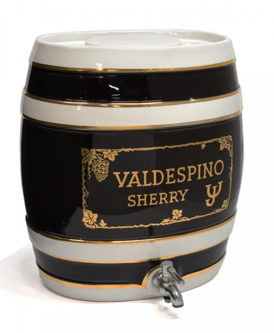 VICTORIAN PARCEL GILT SHERRY BARREL DECANTER (1 of 3)