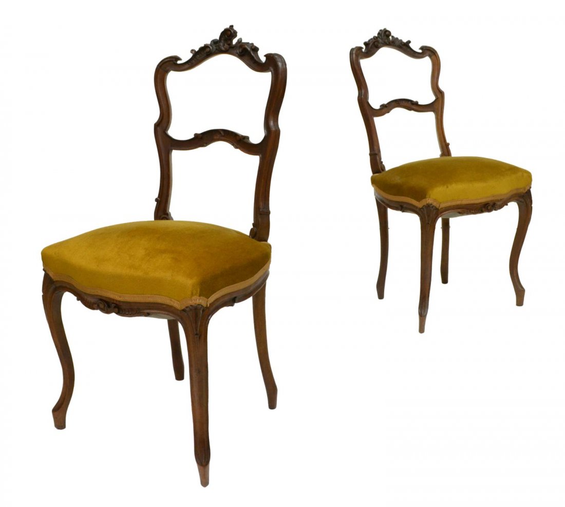 (2) CONTINENTAL LOUIS XV STYLE SIDE CHAIRS (1 of 3)