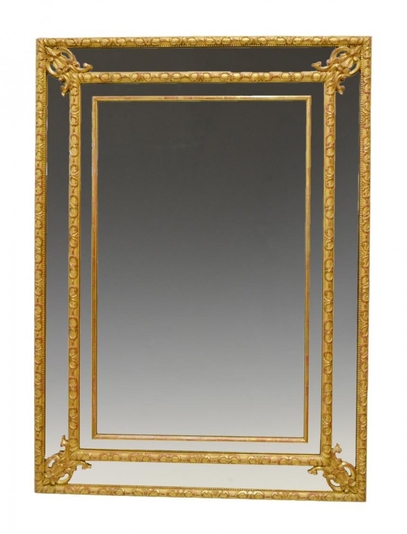 FRENCH GILT SCROLLED FOLIATE WALL MIRROR, 19TH C. (1 of 3)